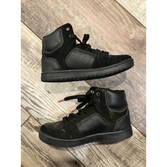 DC SHOES CURE SPARKS HI TOP Black Youth Size 3 - Picture 4 of 5